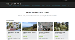 Desktop Screenshot of palisadesrealty.com